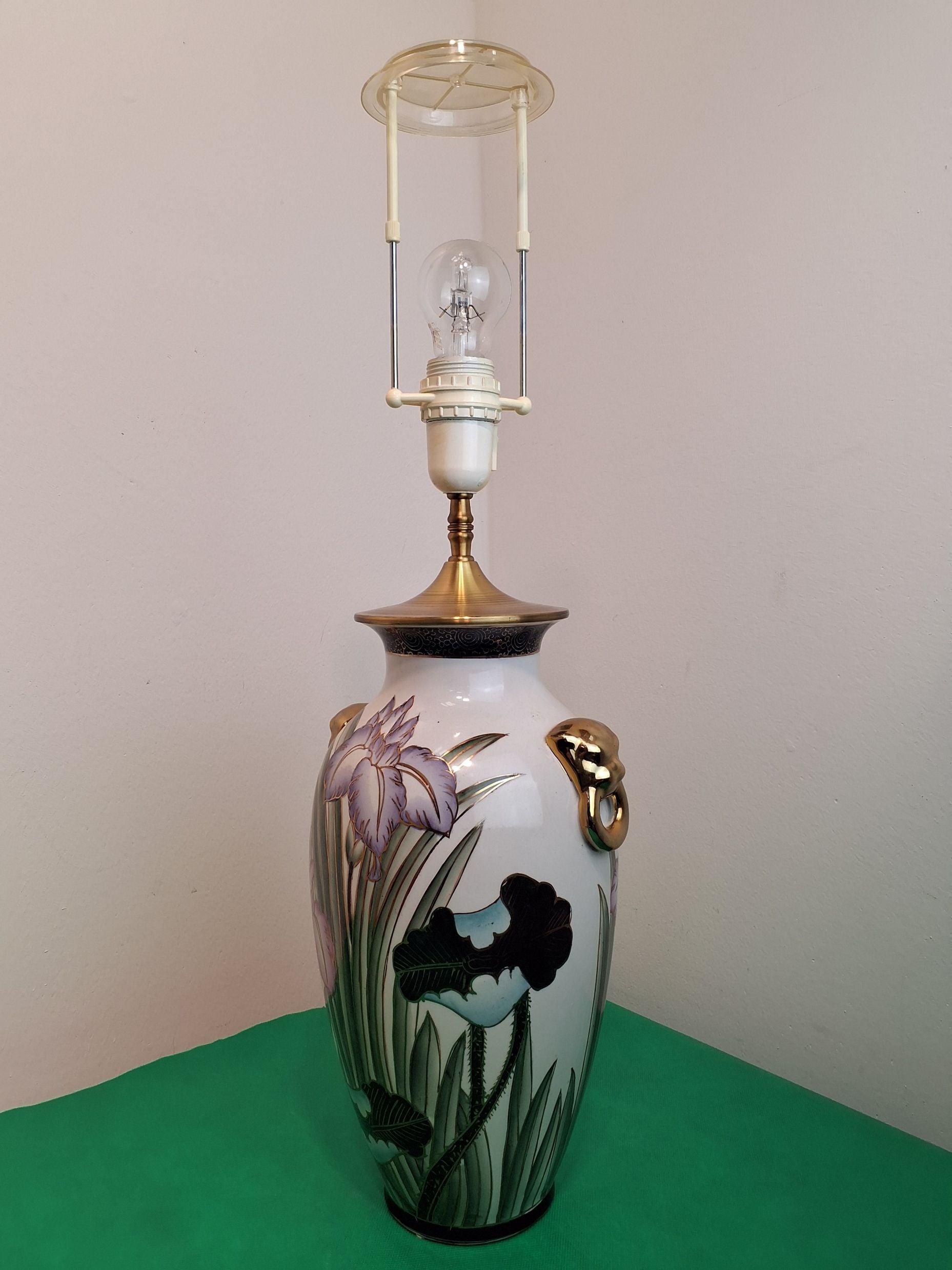 Porcelæns bordlampe stor
